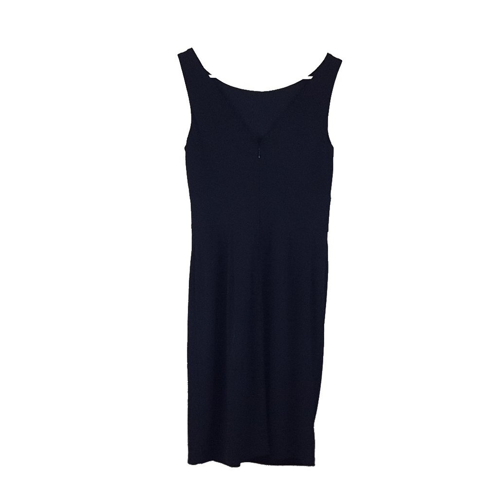White House Black Market Sheath Dress Solid Black Women's Size 6 Sleeveless